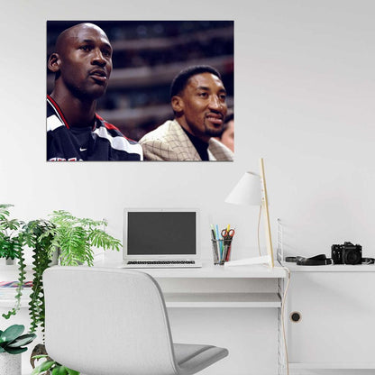 Michael Jordan Scottie Pippen Legends Basketball Sport Wall Art Print Poster