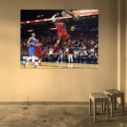 LeBron James Monster Dunk Basketball Sport Wall Art Print Poster