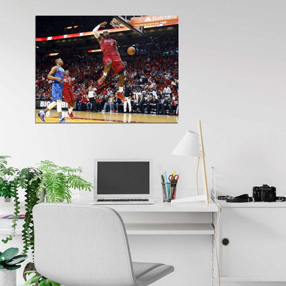 LeBron James Monster Dunk Basketball Sport Wall Art Print Poster