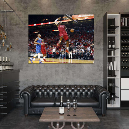LeBron James Monster Dunk Basketball Sport Wall Art Print Poster