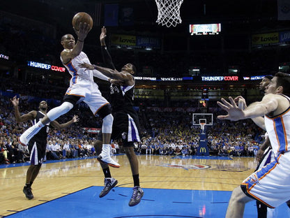 Russell Westbrook Layup OKC Thunder Basketball Sport Wall Art Print Poster