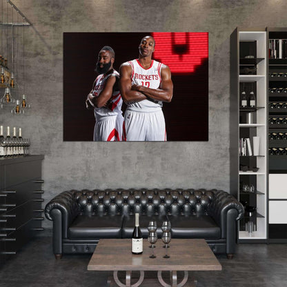 Dwight Howard James Harden Basketball Sport Wall Art Print Poster
