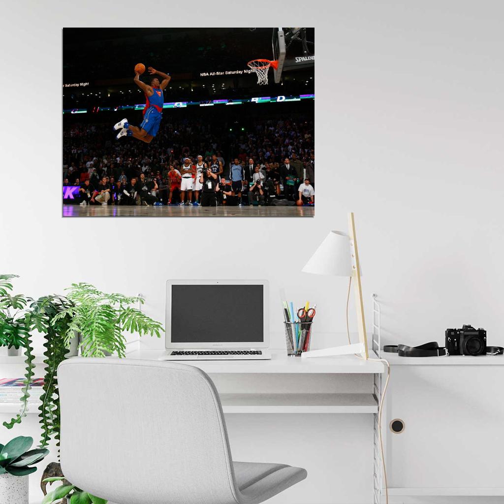 Dwight Howard Superman Slam Dunk Contest 2009 Basketball Sport Wall Art Print Poster