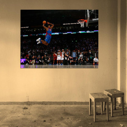 Dwight Howard Superman Slam Dunk Contest 2009 Basketball Sport Wall Art Print Poster