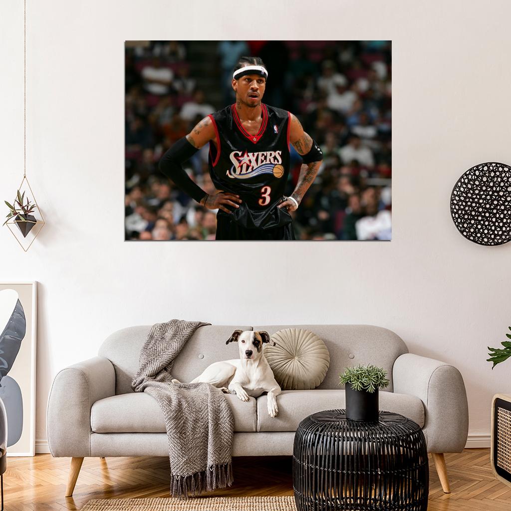 Allen Iverson Philadelphia Sixers Basketball Sport Wall Art Print Poster