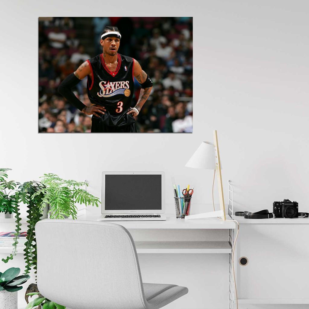 Allen Iverson Philadelphia Sixers Basketball Sport Wall Art Print Poster