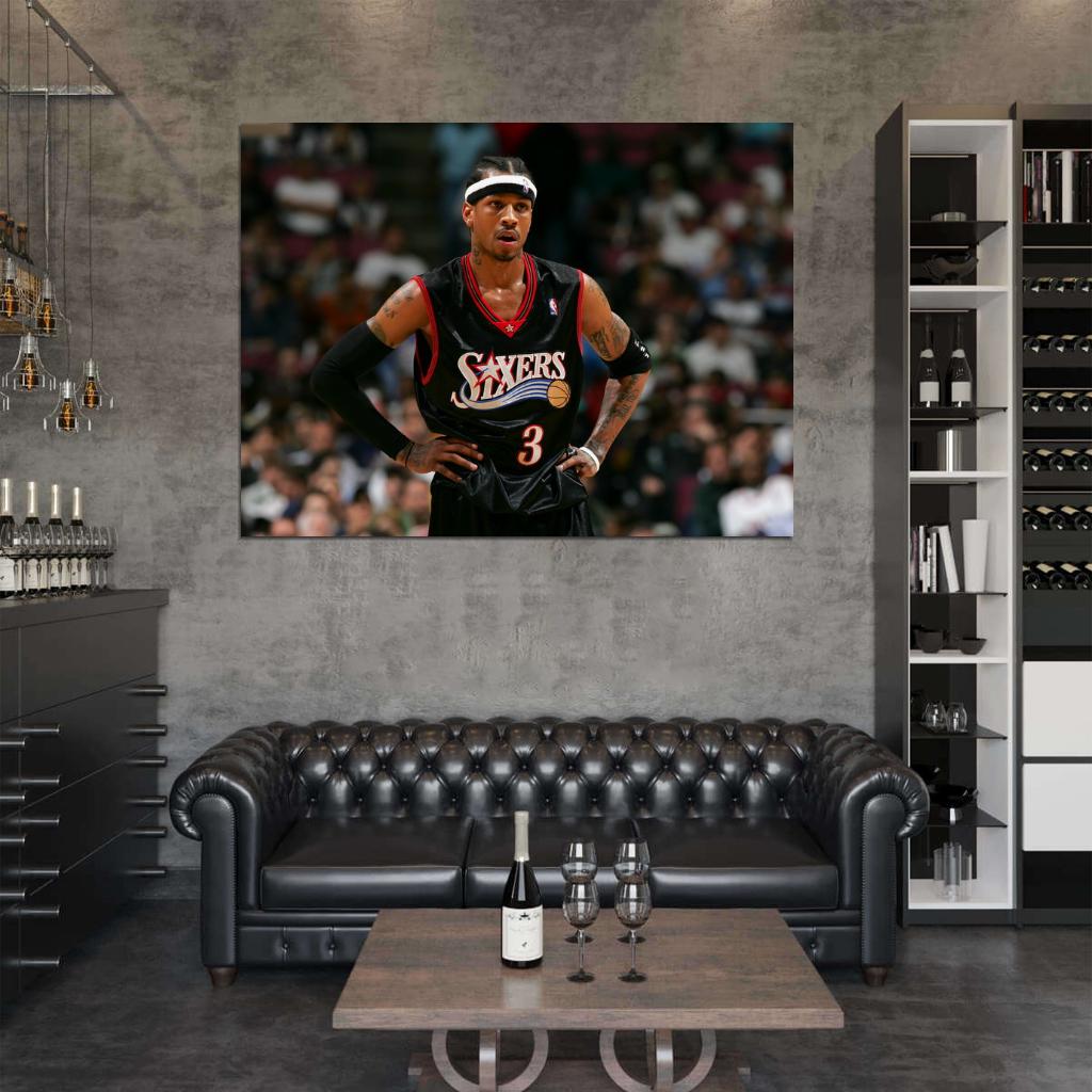 Allen Iverson Philadelphia Sixers Basketball Sport Wall Art Print Poster
