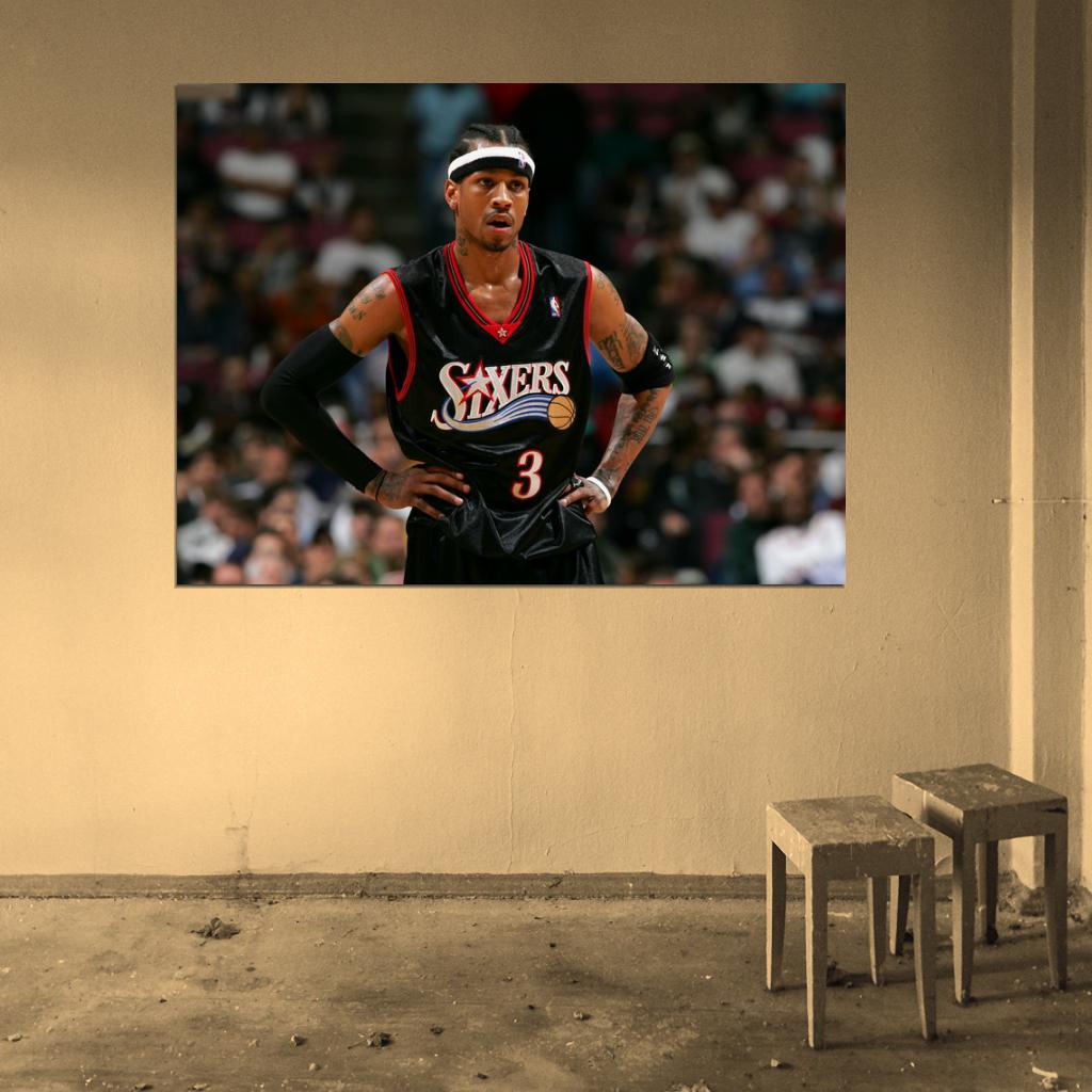Allen Iverson Philadelphia Sixers Basketball Sport Wall Art Print Poster