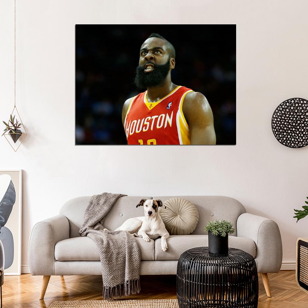 James Harden Beard Basketball Sport Wall Art Print Poster