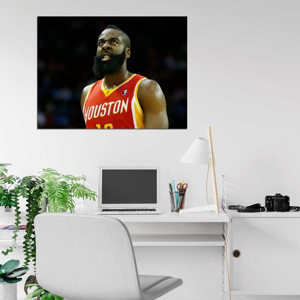 James Harden Beard Basketball Sport Wall Art Print Poster