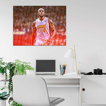 King James LeBron Art Basketball Sport Wall Art Print Poster