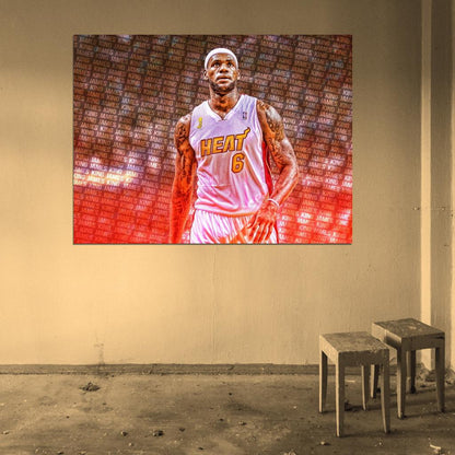 King James LeBron Art Basketball Sport Wall Art Print Poster