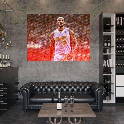 King James LeBron Art Basketball Sport Wall Art Print Poster