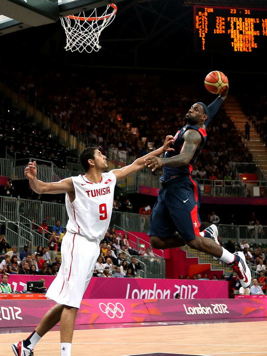LeBron James Monster Dunk Posterize USA Team Basketball Sport Wall Art Print Poster