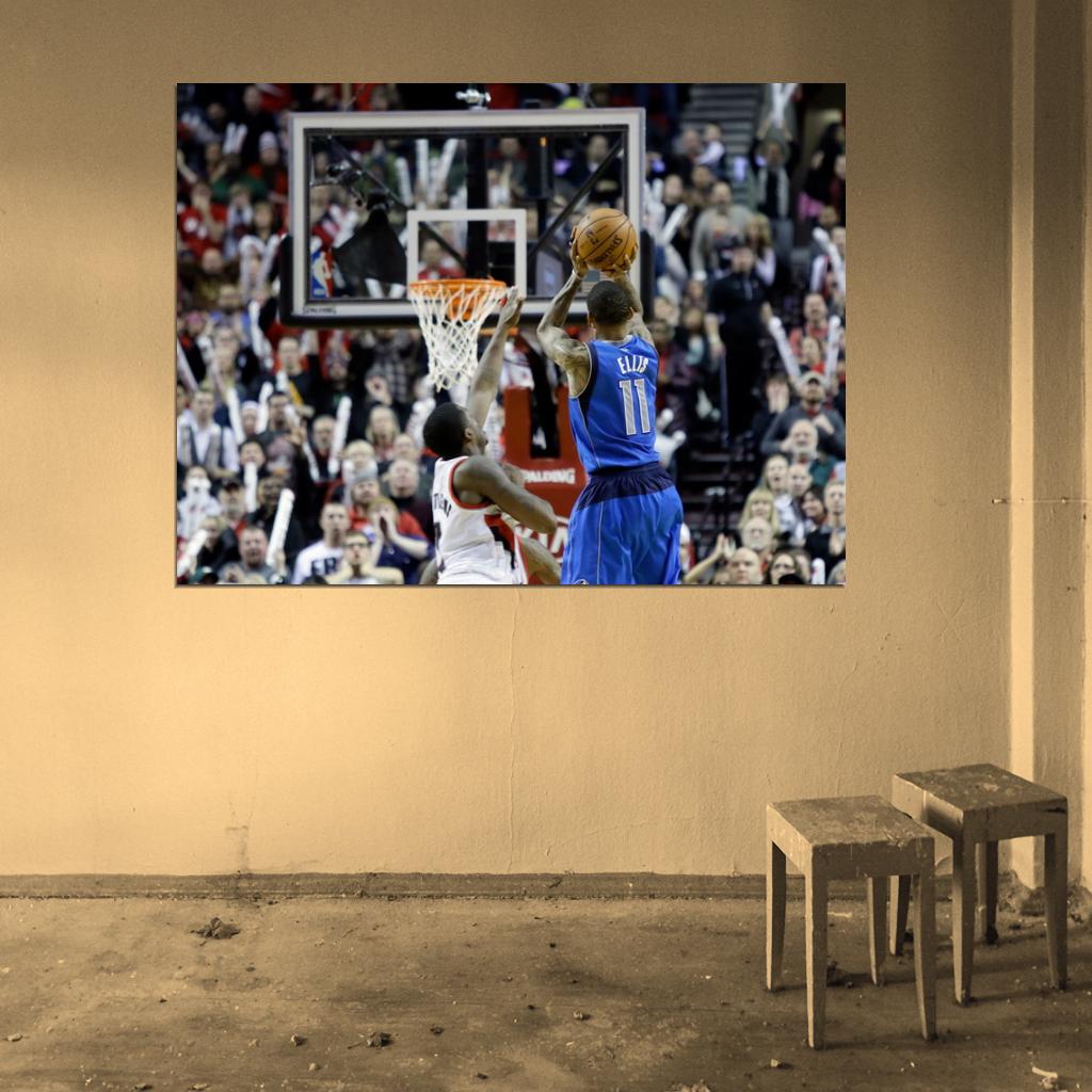 Monta Ellis Game-Winner Shot Buzzer Beater vs Portland 2013 Dallas Basketball Sport Wall Art Print Poster