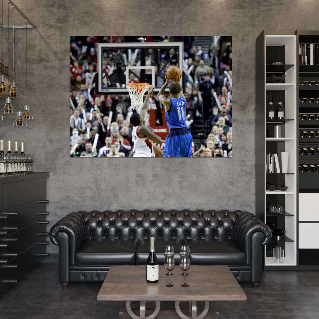 Monta Ellis Game-Winner Shot Buzzer Beater vs Portland 2013 Dallas Basketball Sport Wall Art Print Poster