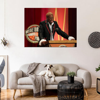 Dennis Rodman Hall of Fame Speech Basketball Sport Wall Art Print Poster
