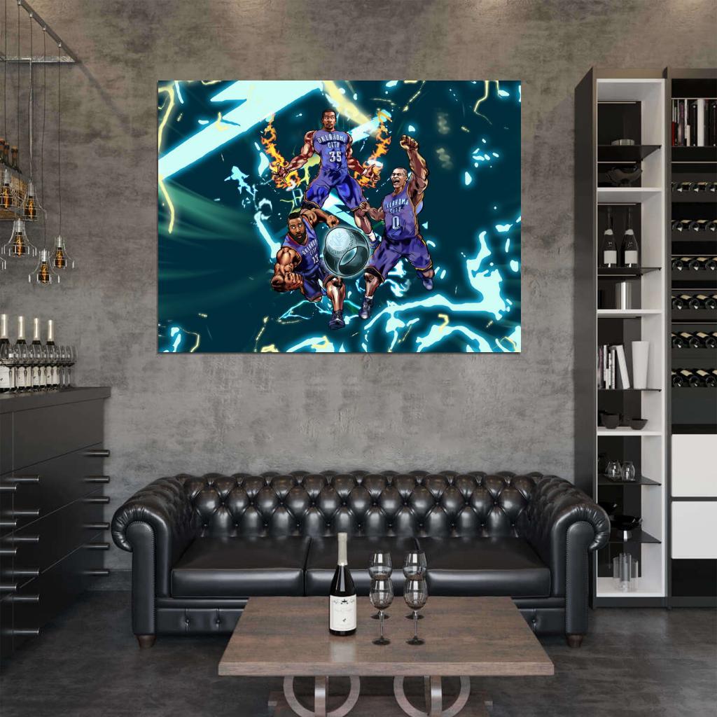 Art Westbrook Durant Basketball Sport Wall Art Print Poster