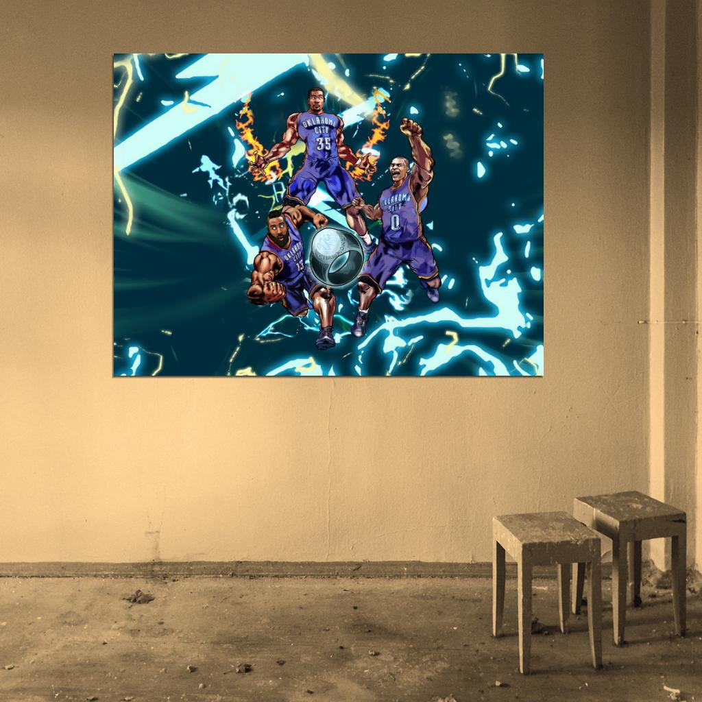 Art Westbrook Durant Basketball Sport Wall Art Print Poster