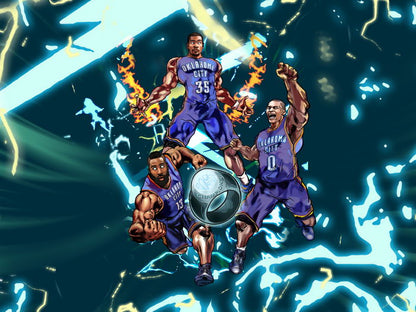 Art Westbrook Durant Basketball Sport Wall Art Print Poster