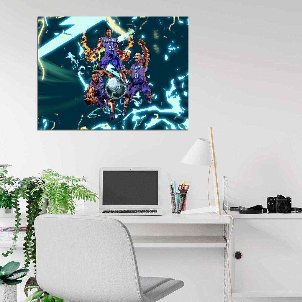 Art Westbrook Durant Basketball Sport Wall Art Print Poster