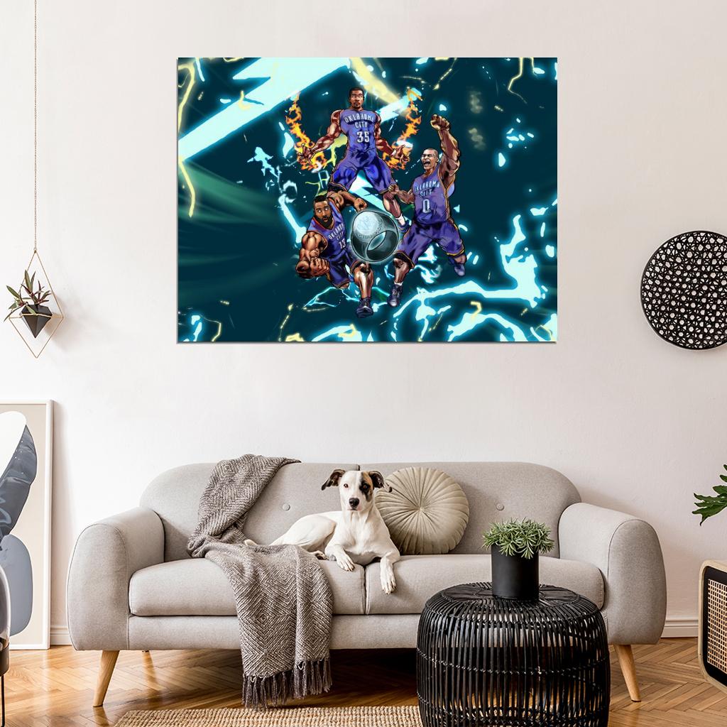 Art Westbrook Durant Basketball Sport Wall Art Print Poster