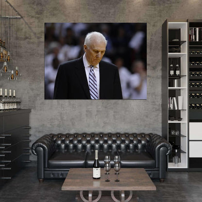 Gregg Popovich Coach Pop Basketball Sport Wall Art Print Poster