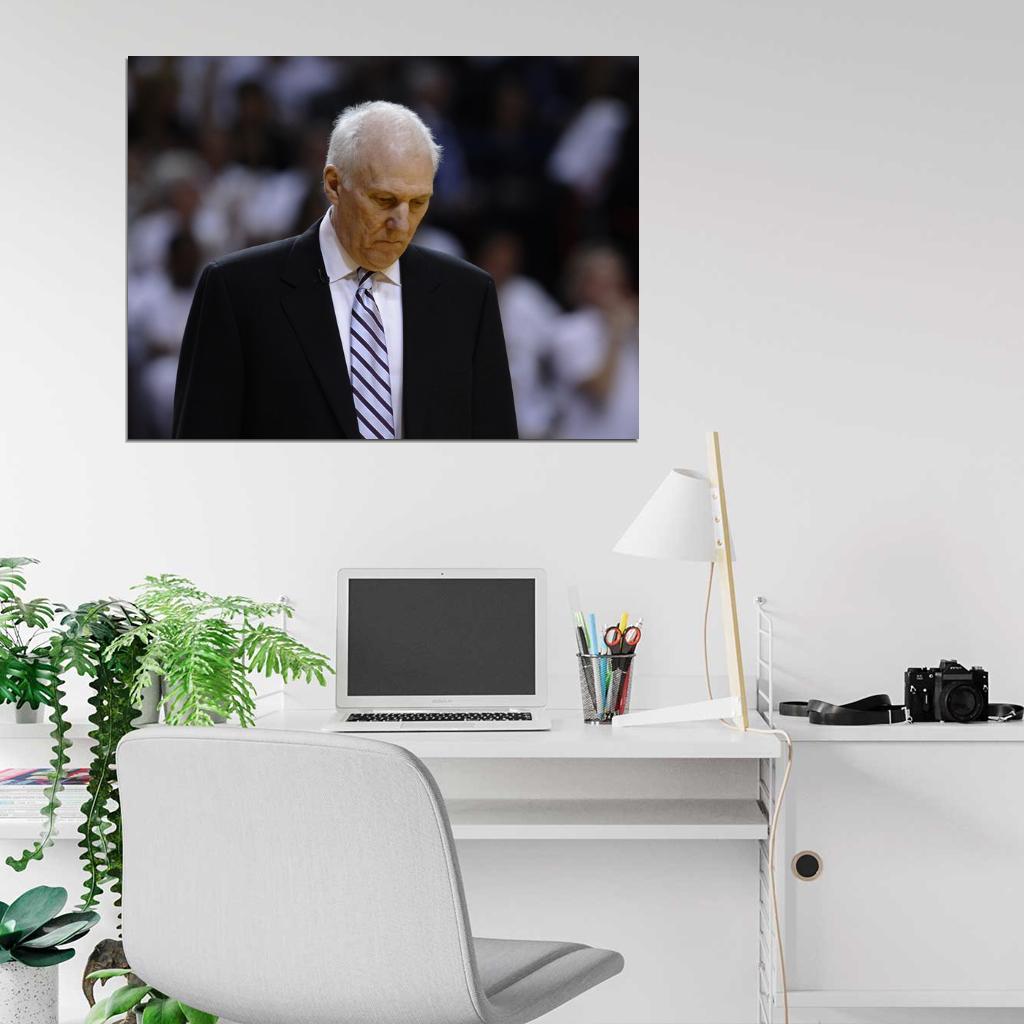 Gregg Popovich Coach Pop Basketball Sport Wall Art Print Poster