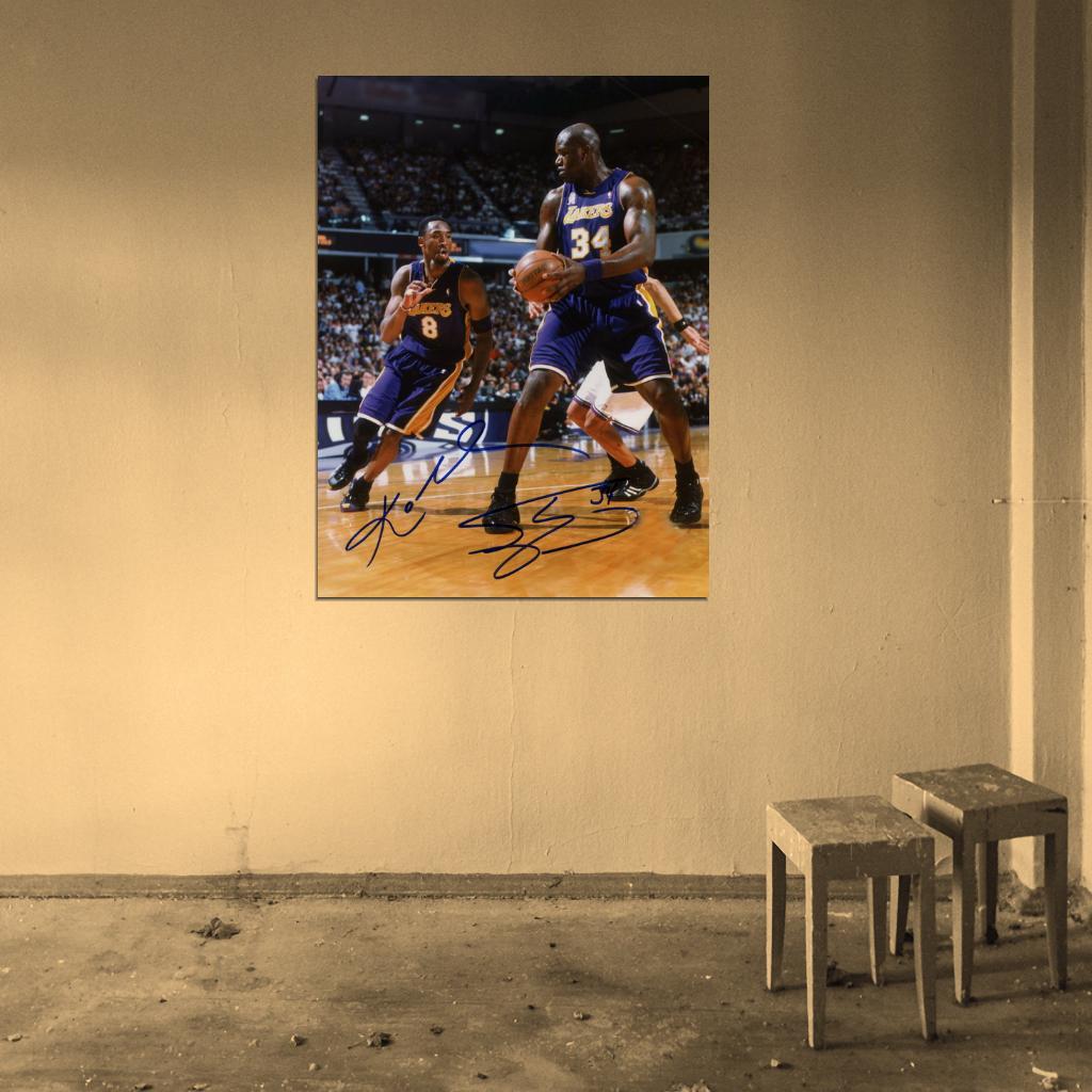 Shaquille O'Neal Los Angeles Signature Basketball Sport Wall Art Print Poster