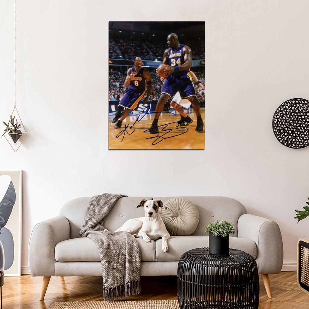 Shaquille O'Neal Los Angeles Signature Basketball Sport Wall Art Print Poster