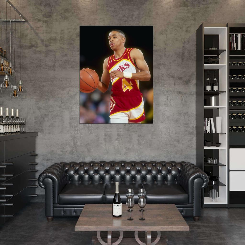 Anthony Jerome Spud Webb Basketball Sport Wall Art Print Poster