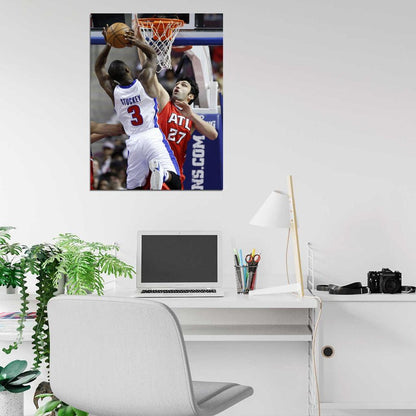 Rodney Stuckey Slam Dunk Basketball Sport Wall Art Print Poster