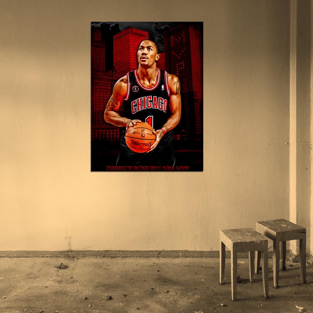 Derrick Rose MVP Art Basketball Sport Wall Art Print Poster