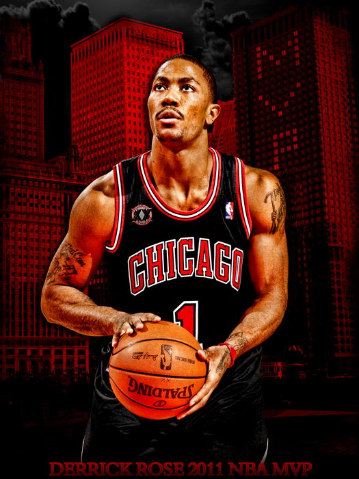 Derrick Rose MVP Art Basketball Sport Wall Art Print Poster
