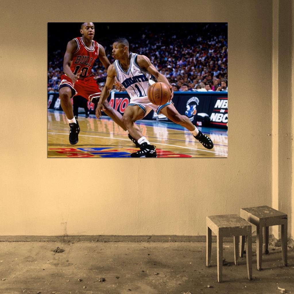 Tyrone Muggsy Bogues Basketball Sport Wall Art Print Poster