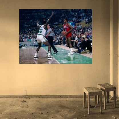 Julius Erving Dr J Sixers Retro Vintage Basketball Sport Wall Art Print Poster