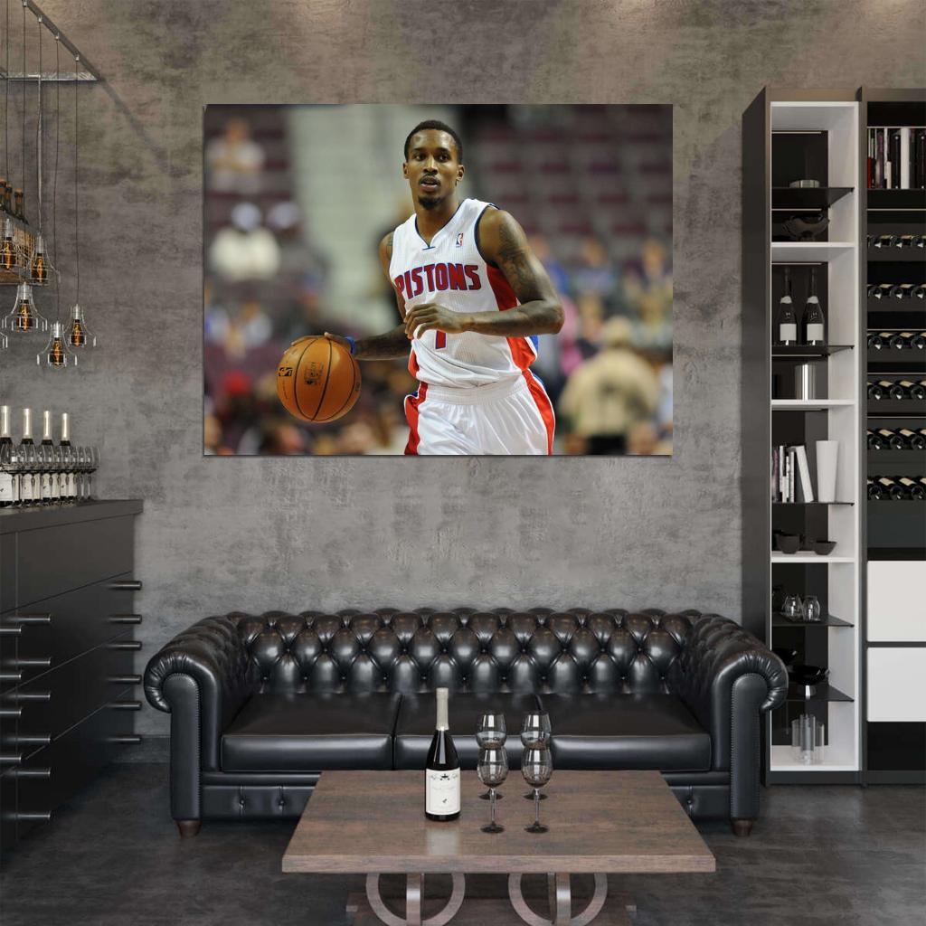 Brandon Jennings Dribbling Basketball Sport Wall Art Print Poster