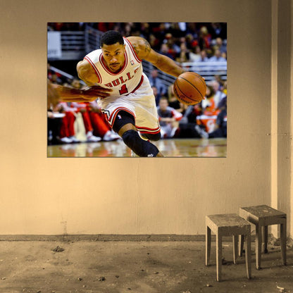 Derrick Rose Dribbling Basketball Sport Wall Art Print Poster