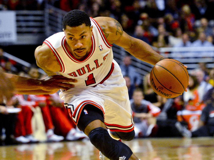 Derrick Rose Dribbling Basketball Sport Wall Art Print Poster