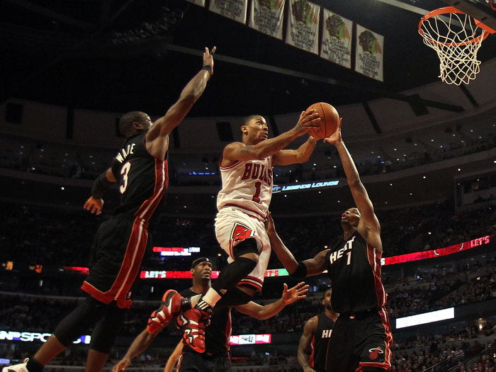 Derrick Rose Layup Basketball Sport Wall Art Print Poster