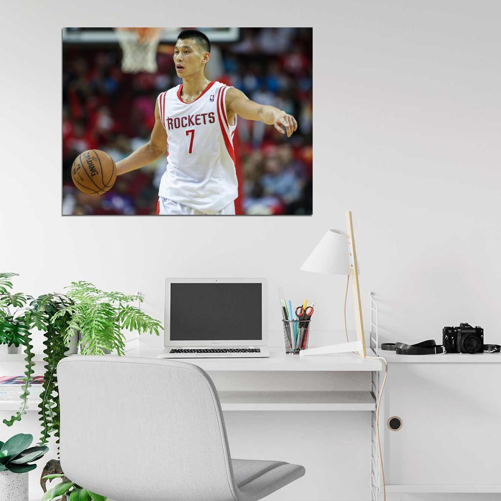 Jeremy Lin Shu-How Basketball Sport Wall Art Print Poster