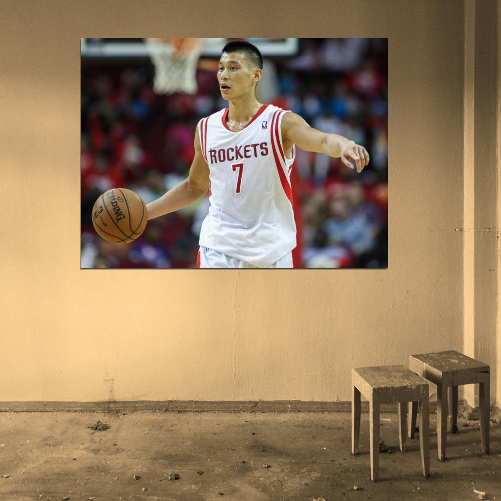 Jeremy Lin Shu-How Basketball Sport Wall Art Print Poster
