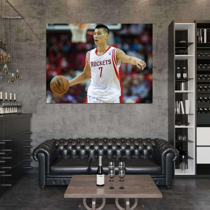 Jeremy Lin Shu-How Basketball Sport Wall Art Print Poster