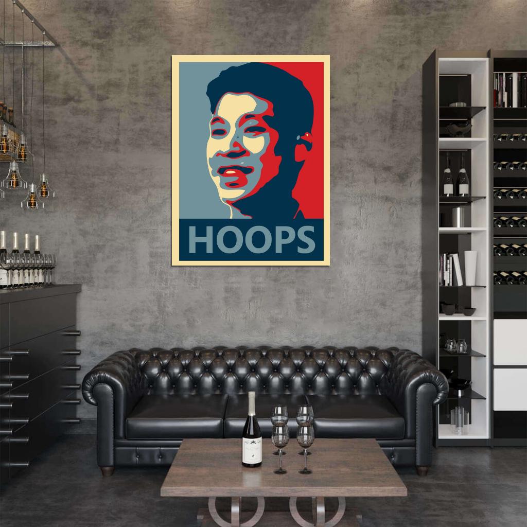 Jeremy Lin Portrait Art Shu-How Basketball Sport Wall Art Print Poster