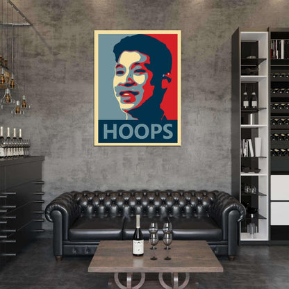 Jeremy Lin Portrait Art Shu-How Basketball Sport Wall Art Print Poster