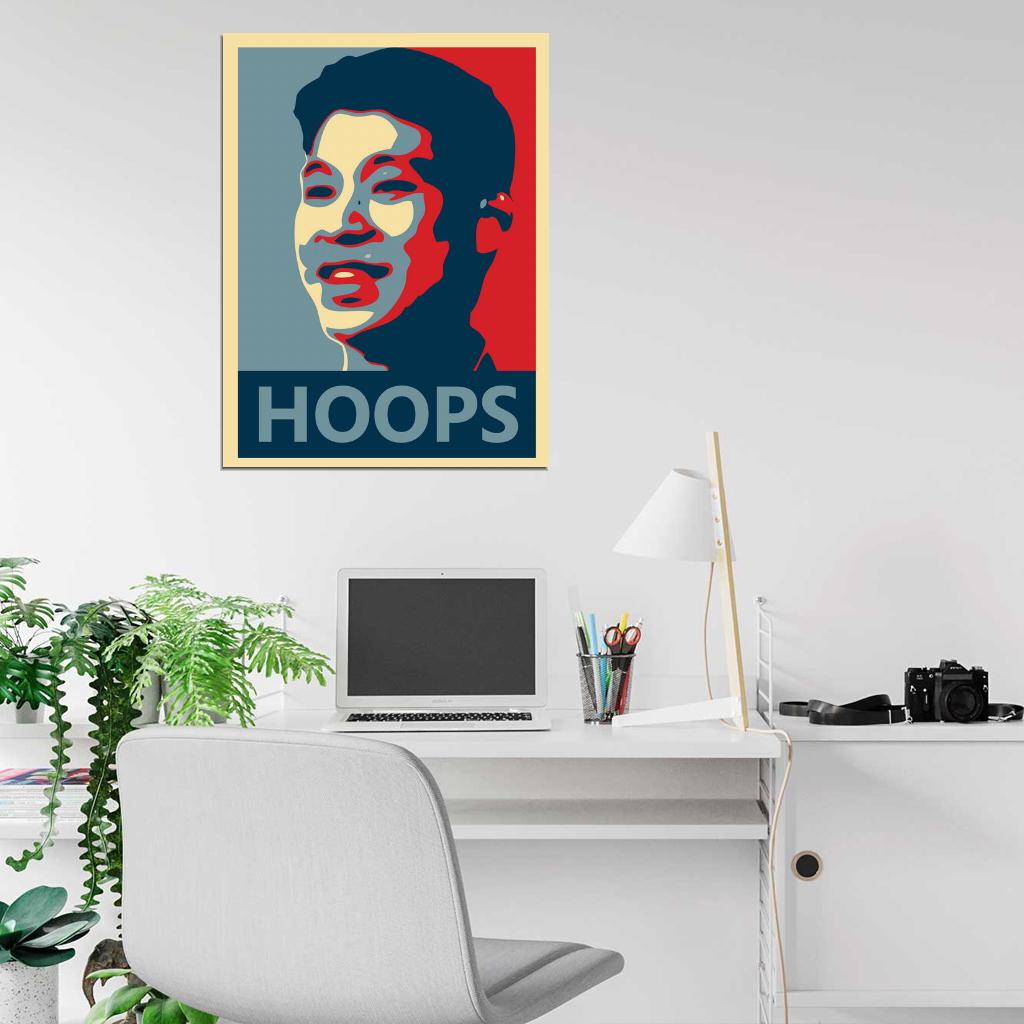 Jeremy Lin Portrait Art Shu-How Basketball Sport Wall Art Print Poster