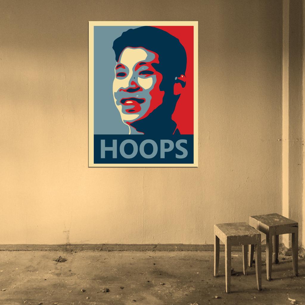 Jeremy Lin Portrait Art Shu-How Basketball Sport Wall Art Print Poster