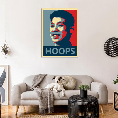 Jeremy Lin Portrait Art Shu-How Basketball Sport Wall Art Print Poster