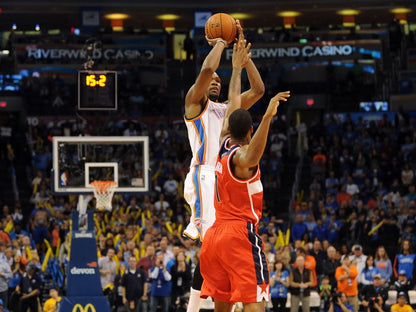 Kevin Durant Game Winner Jump Shot OKC Basketball Sport Wall Art Print Poster