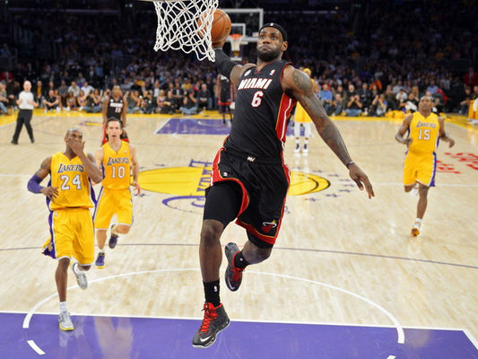 LeBron James Tomahawk Dunk vs Basketball Sport Wall Art Print Poster